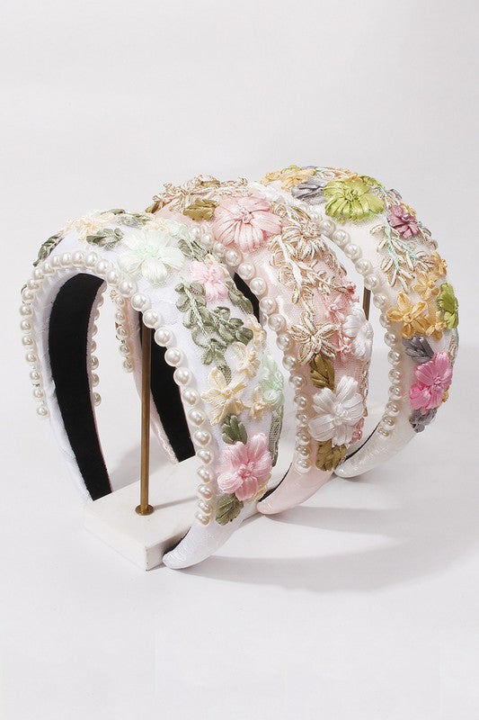 Leander Lace Floral Headband