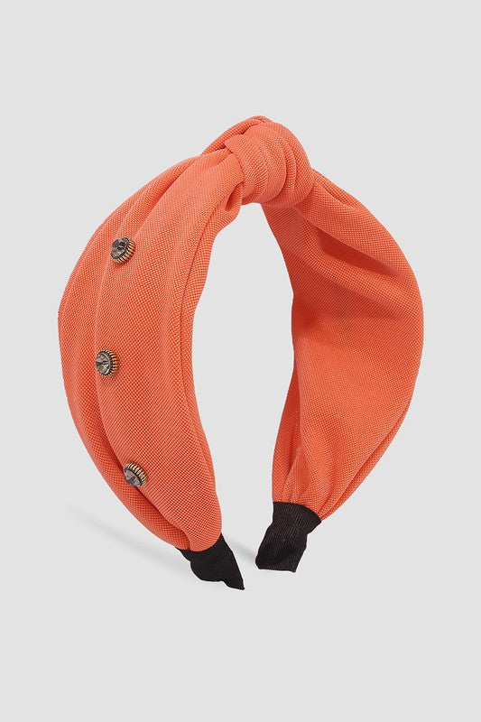 Round Rock Orange Bezel Headband