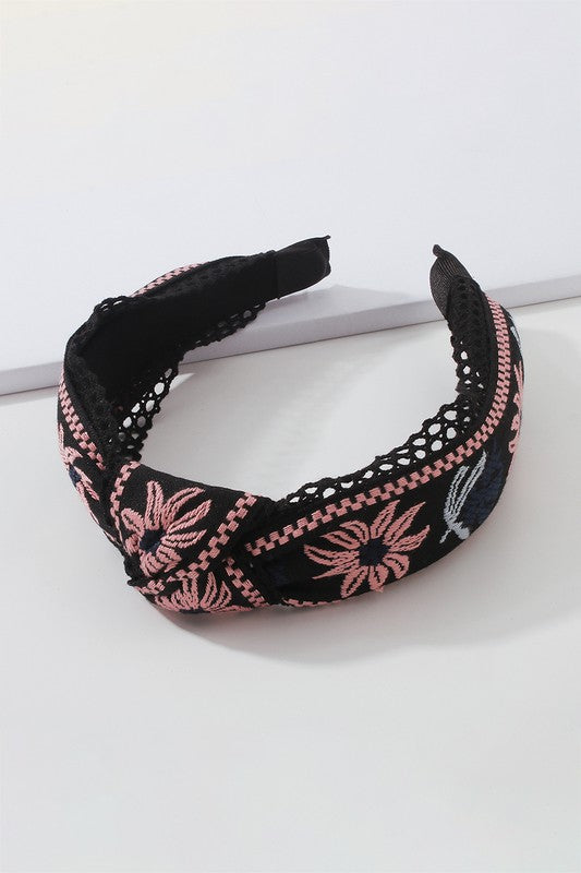 Plano Embroidered Headband