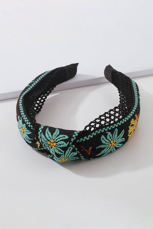 Plano Embroidered Headband