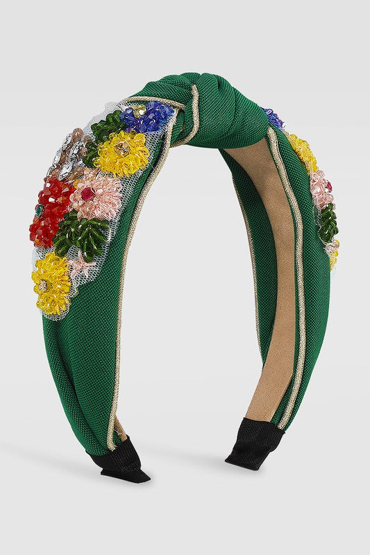 Rockwall Beaded Flower Headband