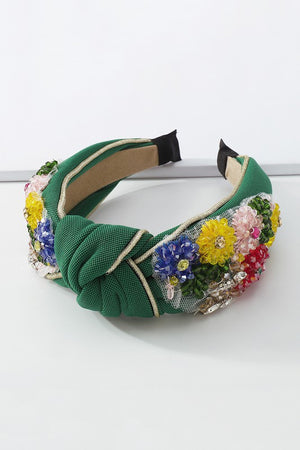 Rockwall Beaded Flower Headband