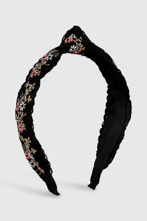 Abilene Floral Embroidered Headband