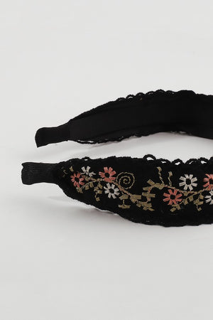 Abilene Floral Embroidered Headband