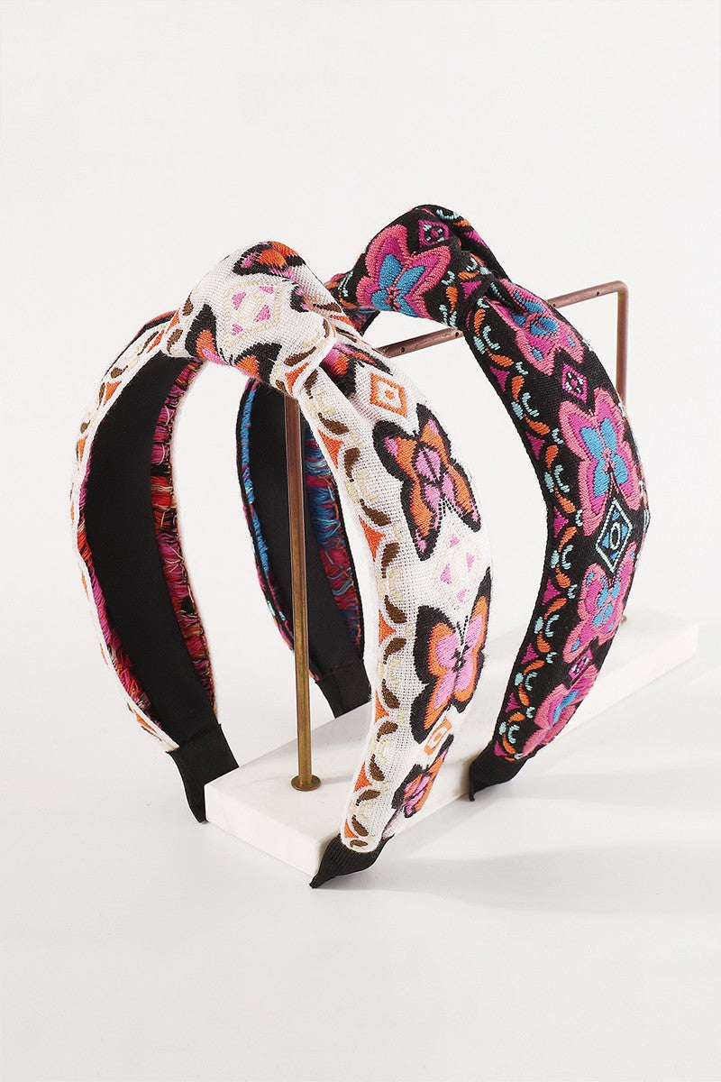 McAllen Butterfly Embroidered Headband