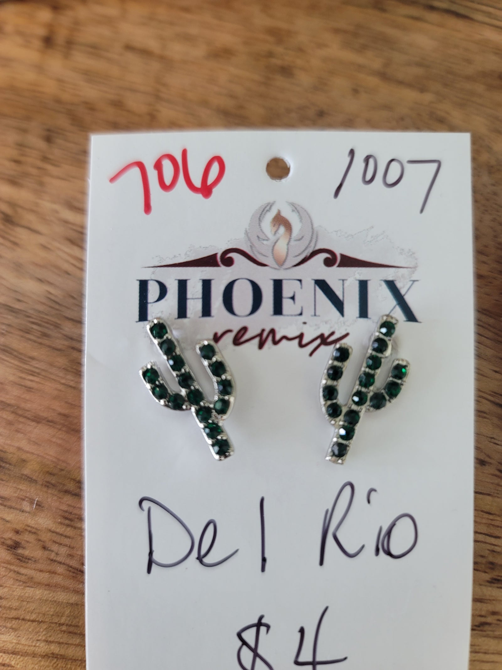Del Rio Rhinestone Cactus Earrings