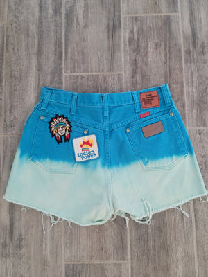 Indian Patched Cut off Denim Shorts