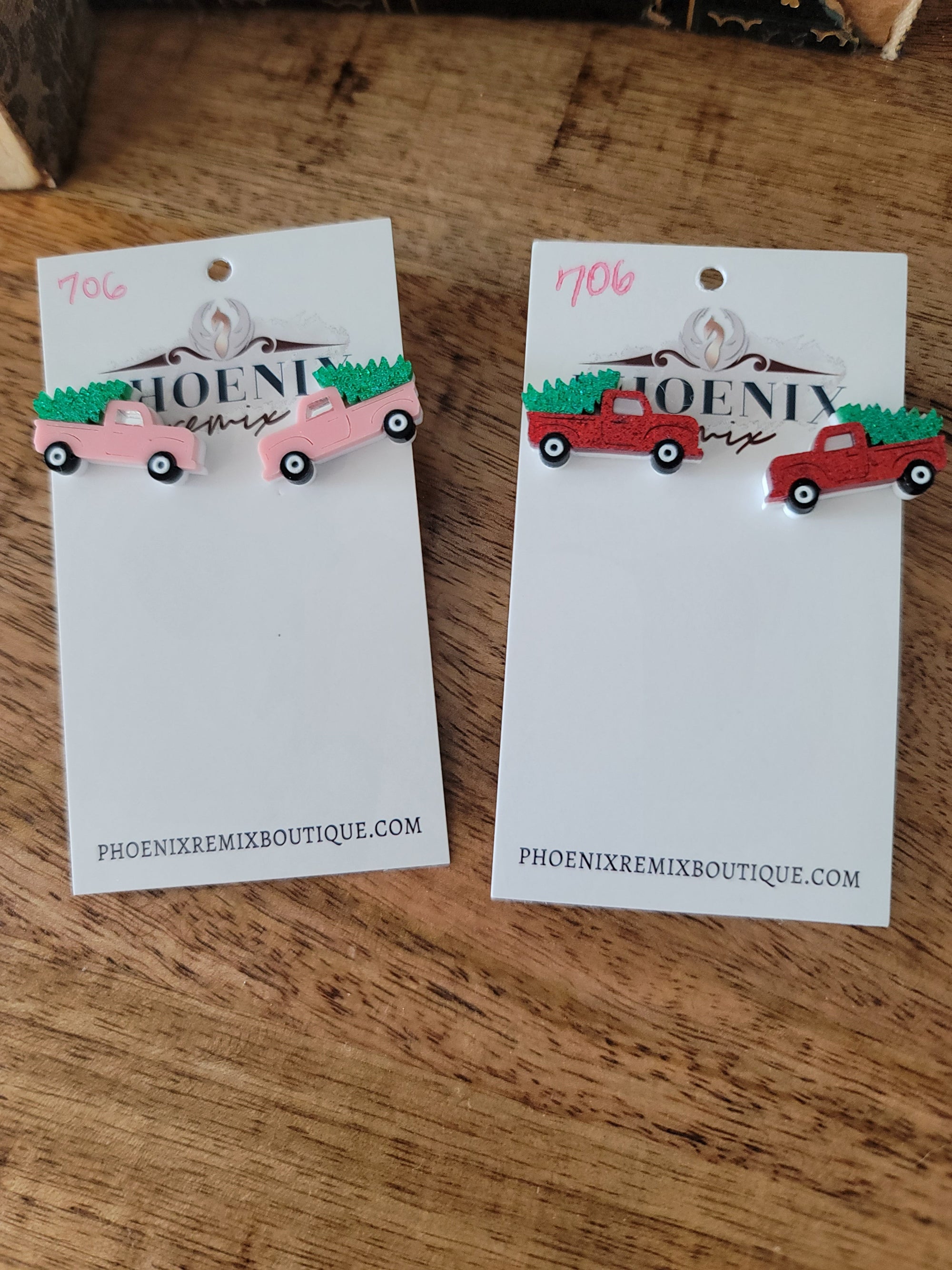 Red Truck Earrings