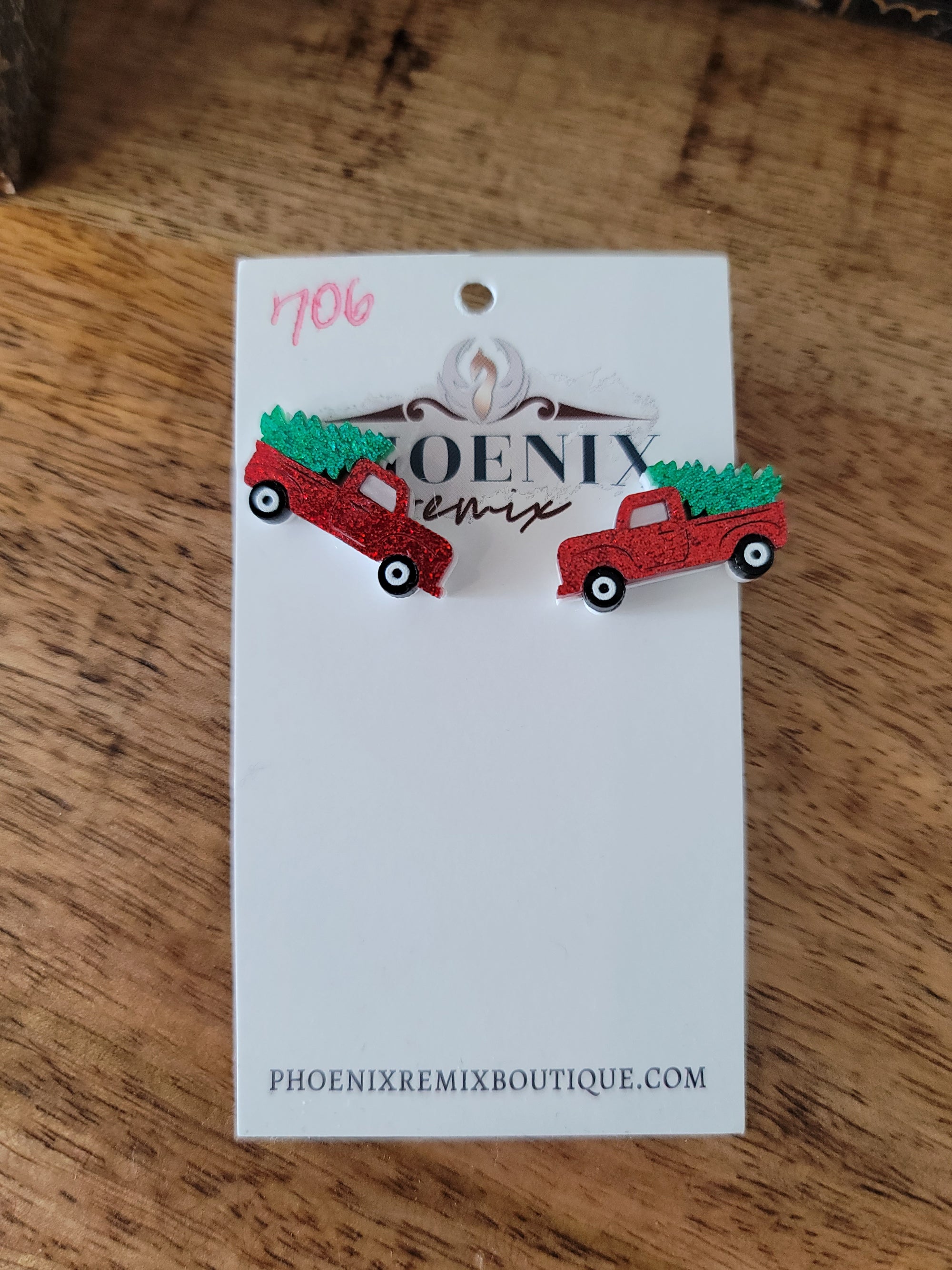 Red Truck Earrings