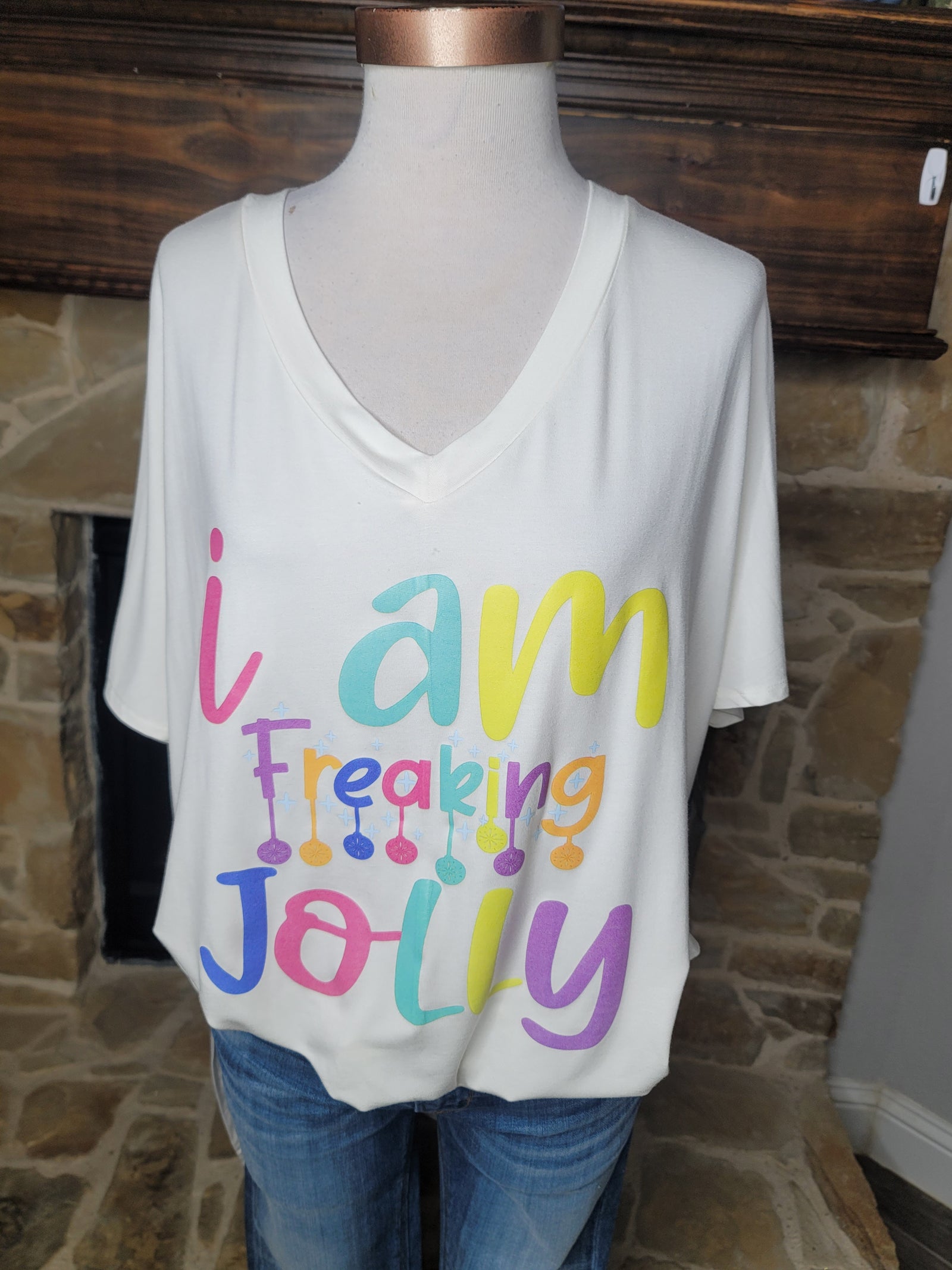 Jolly Ivory Side Slit Tee