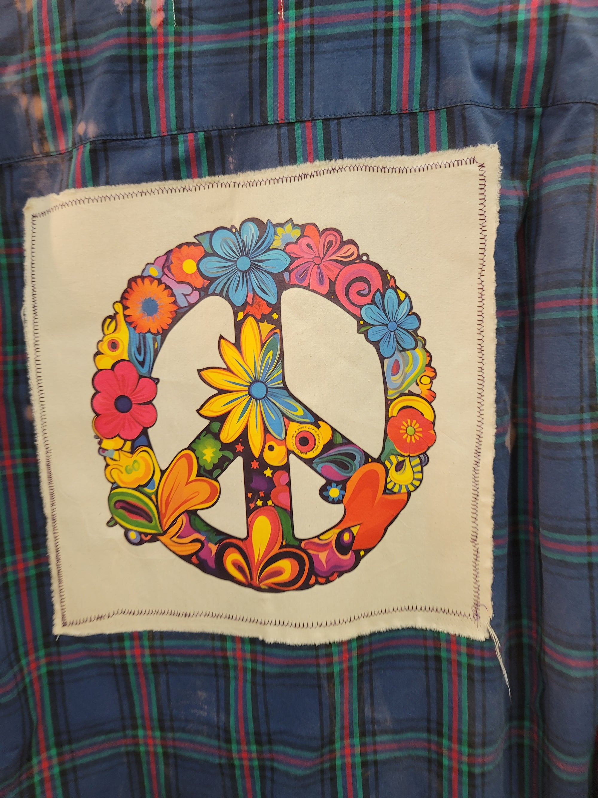 Peace Sign Button Up