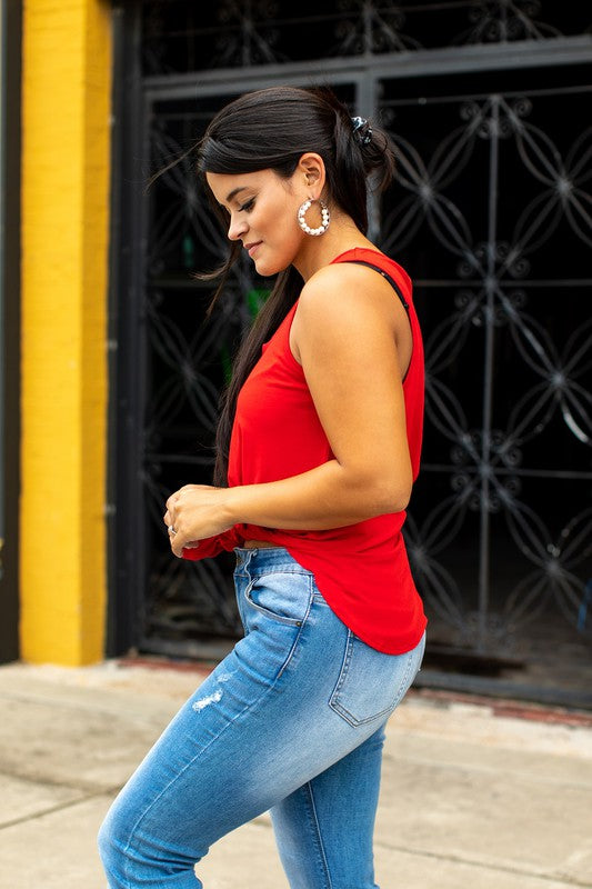 Elf Sequin Red Tank