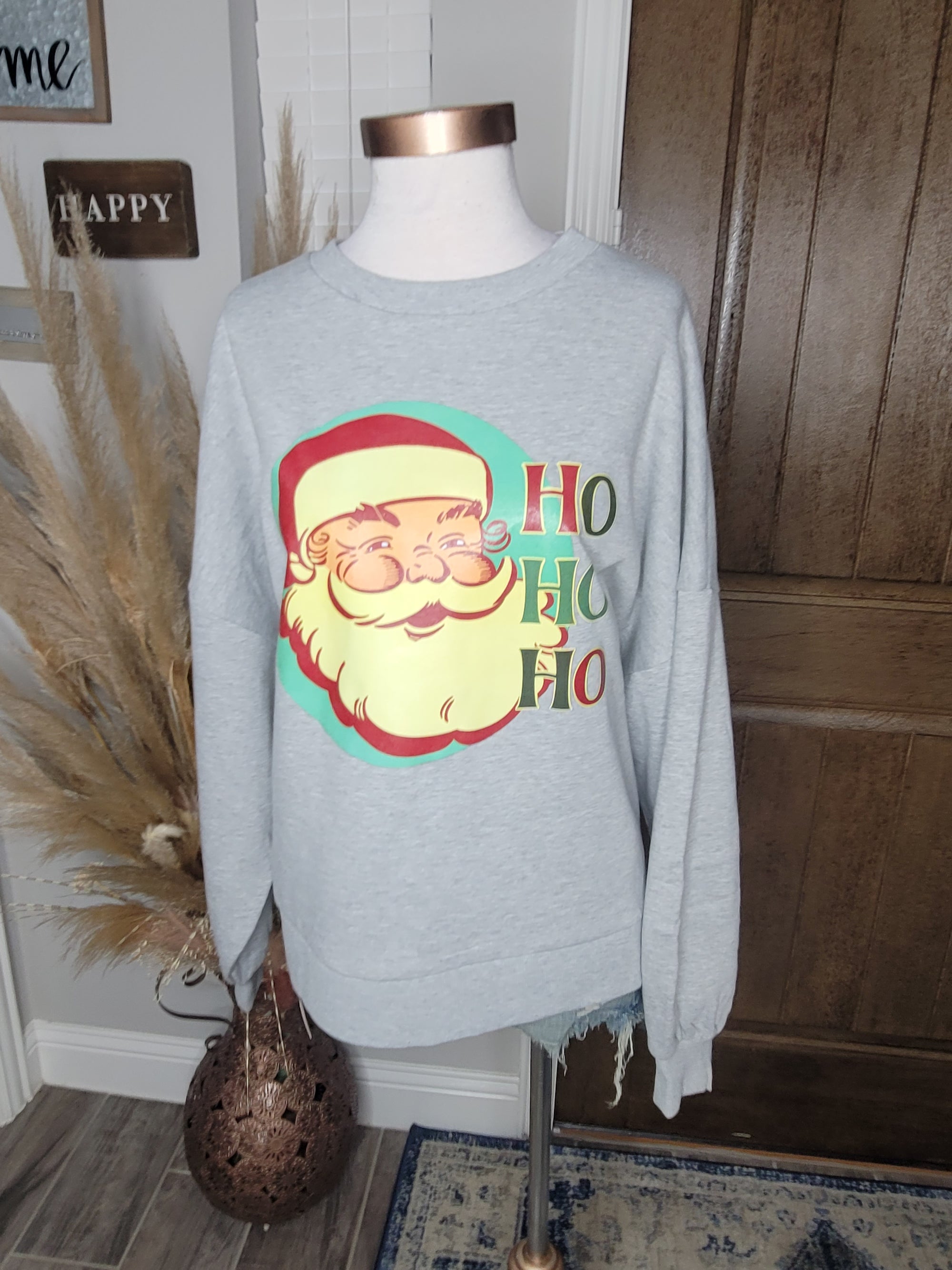 Santa HoHoHo Grey Sweatshirt